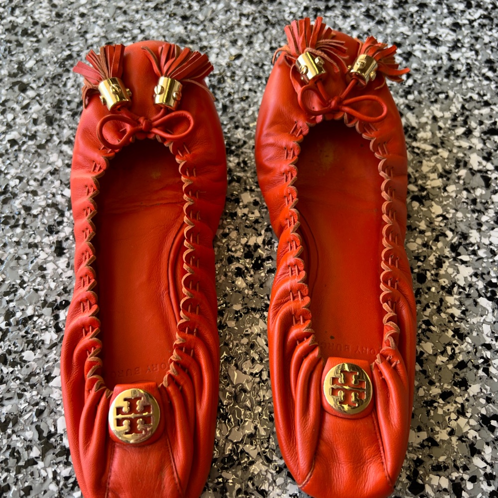 Tory Burch Tassel flat orange
